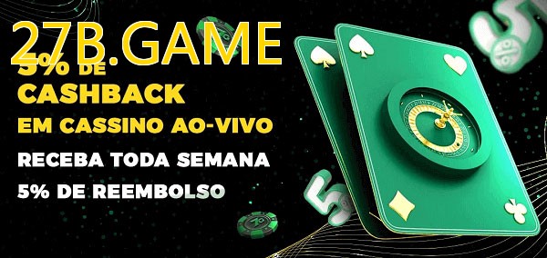 Promoções do cassino ao Vivo 27B.GAME